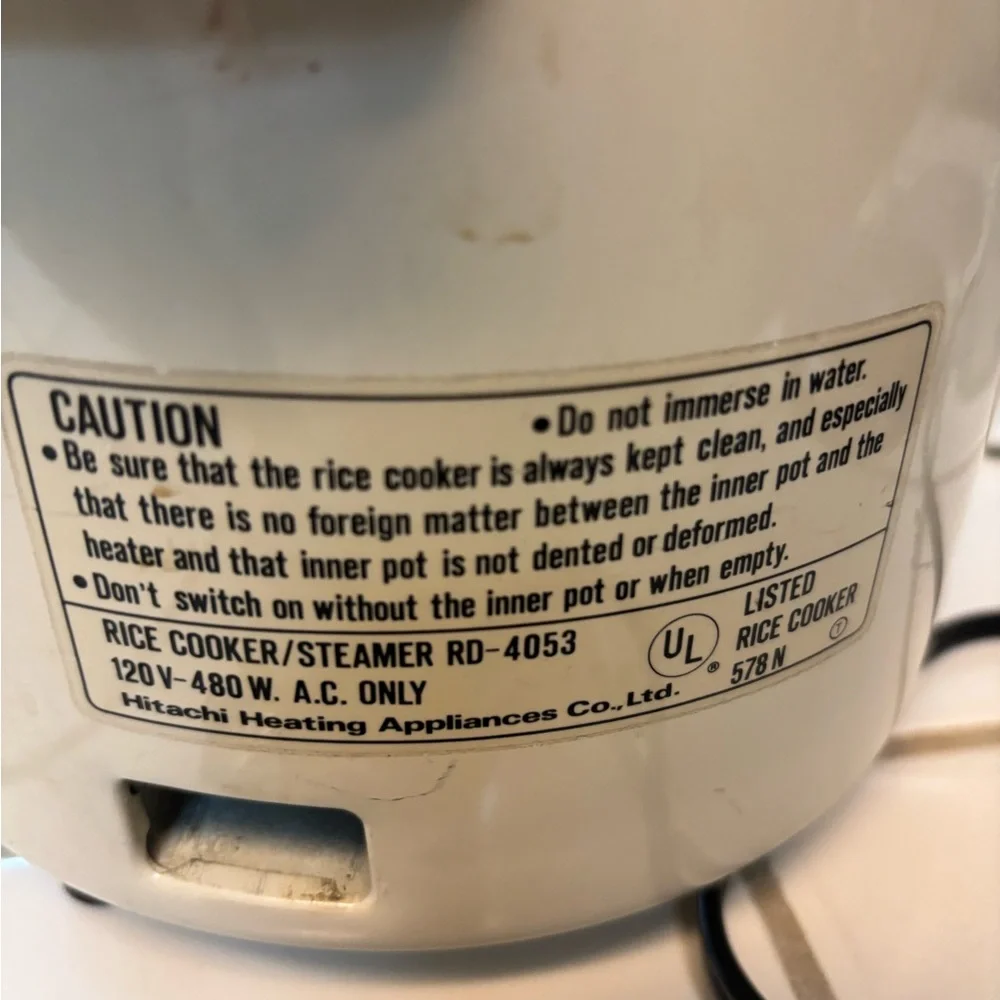 vintage Hitachi ChimeOmatic automatic food steamer/rice cooker 5.6cups tested - Picture 6 of 11